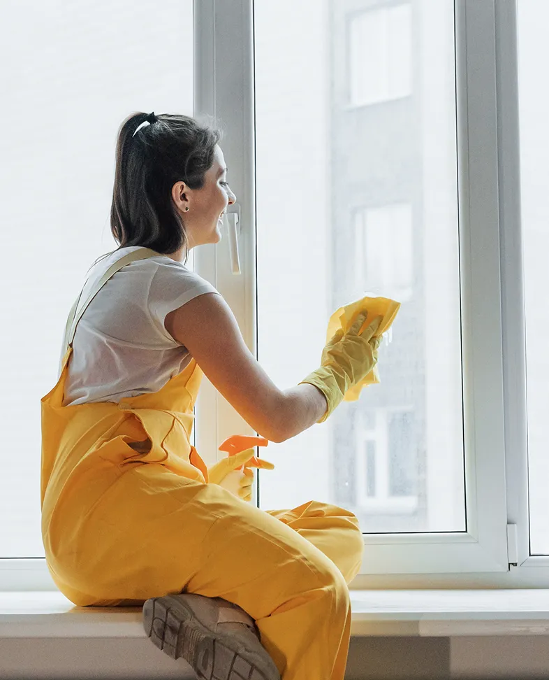 Cleaner polishing glass