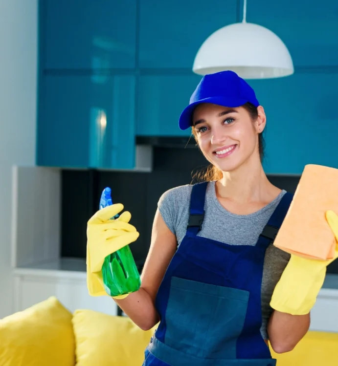 Professional cleaning team member